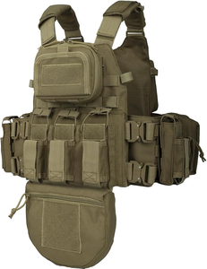 Gilet Tattico Mimetico <span class=keywords><strong>Multicam</strong></span> Vanda Confortevole e Porta Piastre in Nylon Poliestere Taglia S-XXL per <span class=keywords><strong>Airsoft</strong></span> e Paintball - Product Image 3