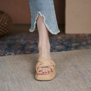 Nouvelles <span class=keywords><strong>sandales</strong></span> d'été compensées pour femmes – Tongs décontractées à plateforme épaisse pour la plage et la marche en ville - Product Image 5