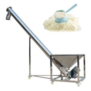 Máquina transportadora de polvo de fertilizante industrial, transportador de tornillo sin fin espiral inclinado con tolva para especias - Product Image 1
