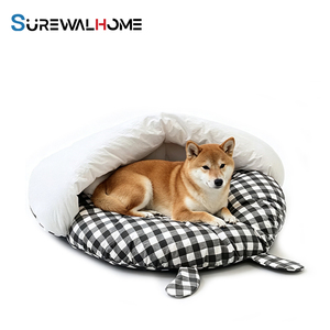 Coussin orthopédique chauffant pour <span class=keywords><strong>chien</strong></span> et chat SUREWALHOME, lit apaisant pour animaux de compagnie <span class=keywords><strong>avec</strong></span> coussin de sommeil lavable, tapis pour animaux de compagnie <span class=keywords><strong>avec</strong></span> oreiller de tête amovible - Product Image 1