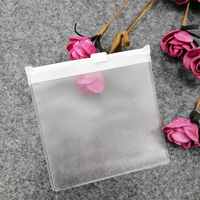 Sachet d'Emballage de Bijoux de Mode à Logo Personnalisé, Petits Sacs en Plastique Transparents Refermables, Mini Pochette à Fermeture Éclair en PVC Transparent