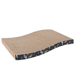 Rascador para Gatos 46.5x23x12cm, Diseño de Ondas, Patrón Figurativo, Resistente al Desgaste, Cartón Corrugado Grueso, Juguete para Mascotas - Product Image 3