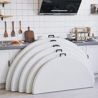 Table ronde pliante moderne en plastique blanc pour 10 personnes, capacité 330 lbs, robuste, portable, 152 cm (5 pieds) ou 180 cm (6 pieds), idéale pour la location extérieure