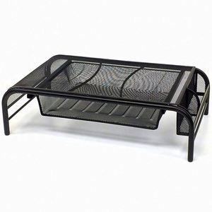 Metal <b>Desk</b> Monitor Stand <b>Riser</b> with Organizer Drawer - Product Image 1
