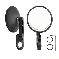 Rétroviseur latéral de moto résistant aux intempéries et à la corrosion, avec filetages standard 8/10 mm et accessoires de lentilles remplaçables