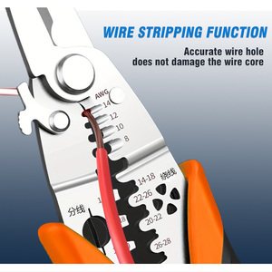 Alicates Pelacables Multifuncionales de Alta Resistencia con Crimpadora para Trabajos de Reparación y Desforre de Cables Eléctricos - Product Image 4