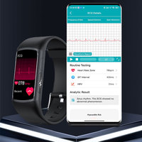 Montre connectée ECG avec écran de 1,47 pouce, étanche IP68, moniteur de fréquence cardiaque, de tension artérielle et de sommeil, tracker de fitness pour hommes et femmes, OEM ODM