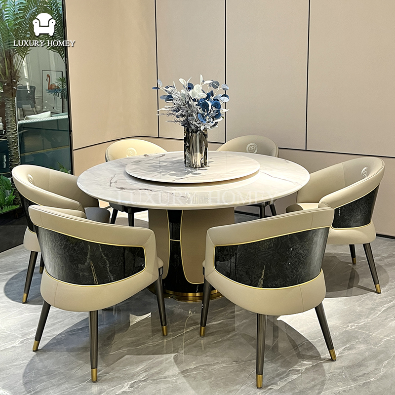 7 piece round dining table set