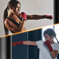 Bandages de boxe élastiques en coton avec logo personnalisé pour MMA, Muay Thai, Sanda – Sangles de soutien pour poignets