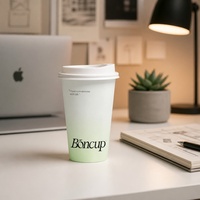Gobelet en papier jetable à paroi simple avec logo personnalisé pour café et thé, vente en gros, à emporter, 8oz 12oz 16oz