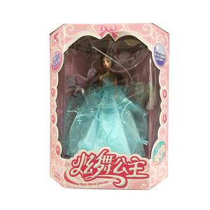 Scatola Espositiva in PVC Personalizzata a Tema Principessa, Imballaggio in <span class=keywords><strong>Cartone</strong></span> Stampato con Inserto in Blister per Bambola Danzante Interattiva - Product Image 1