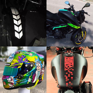 Autocollant magnétique laser réfléchissant personnalisé sans adhésif pour décalcomanies de <span class=keywords><strong>moto</strong></span>, casques de <span class=keywords><strong>moto</strong></span>, jantes, pneus, réservoirs de carburant - Product Image 4