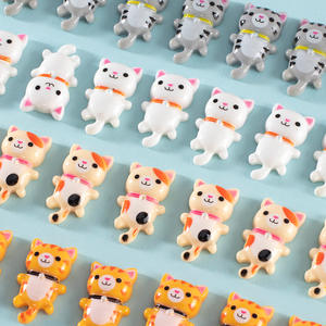 CHENXI Kawaii Cat Cabochon de Resina Plástica Ecológica con Reverso Plano, Adornos para Teléfono, Horquillas, Llaveros, Decoración, 5 Colores, Accesorio para Manualidades DIY - Product Image 5