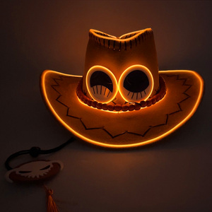 Nhật Bản Anime Orange Ace <span class=keywords><strong>LED</strong></span> Light up Cowboy Hat Sáng Người Đàn Ông Của Cosplay Đảng Cap Trang Phục Quà Tặng Mới Lạ - Product Image 1