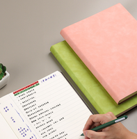 Carnets de bureau A4 en gros-Journaux en cuir PU avec logo personnalisé, bloc-notes ligné en vrac