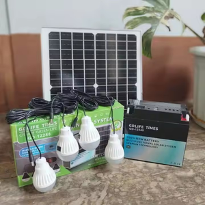 Batterie Externe Portable 12V 20W à Énergie Solaire pour Maison et <span class=keywords><strong>Voiture</strong></span>, Alimentation d'Urgence, 4 Ampoules 5W, Panneau Solaire, Onde Sinusoïdale Pure - Product Image 1