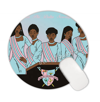 Tapis de souris rond personnalisé GPD Gamma Phi Delta Sorority, base en caoutchouc antidérapante, accessoires informatiques, offre spéciale