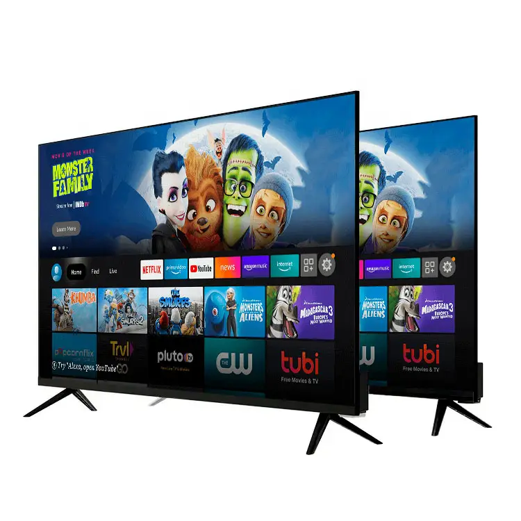Fournisseurs vérifiés écran plat led tv accepté personnalisé OEM télévision 4k smart tv 32 65 75 pouces android tv