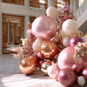 نفخ شكل قلب ديسكو معدني بالونات لامعة PVC كرة عائمة عملاقة ديكور حفلات مخصص OEM - Product Image 6