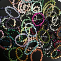 Couleur rouge violet perle de pierres précieuses naturelles cristal de guérison Bracelet extensible réglable Bracelet en cristal personnalisé quartz rose améthyste