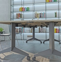 Table gigogne OMNI à plateau rabattable avec roulettes, bureau mobile pliable pour salle de formation, adapté à divers bureaux