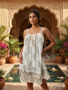 Robe bohème pour femme – Robe longue légère sans manches avec imprimé pour les vacances d'été, les stations balnéaires et les tenues décontractées - Product Image 4
