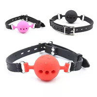Balle de bondage en silicone souple, plug buccal pour jouet sexuel, pour produits SM