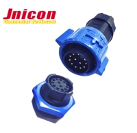 Connecteur étanche IP67 M19 12 broches moulé avec câble PCB montage sur panneau mâle prise de fil électrique prise femelle