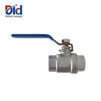 Vanne à boisseau sphérique manuelle DIDLINK en acier inoxydable DN80 PN16 à bride fine et joint rigide pour applications générales d'eau à basse température