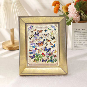 Cadre photo en métal <span class=keywords><strong>doré</strong></span>, cadre décoratif pour la décoration de la maison, affichage sur bureau, style vintage, cadre pour affiche artistique, cadeau de mariage - Product Image 1