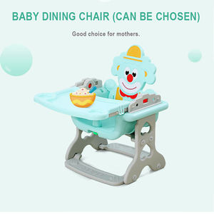 Nuevo tema de circo bebé encantador interior de plástico más largo tobogán y columpio combinación con plato de comida - Product Image 2