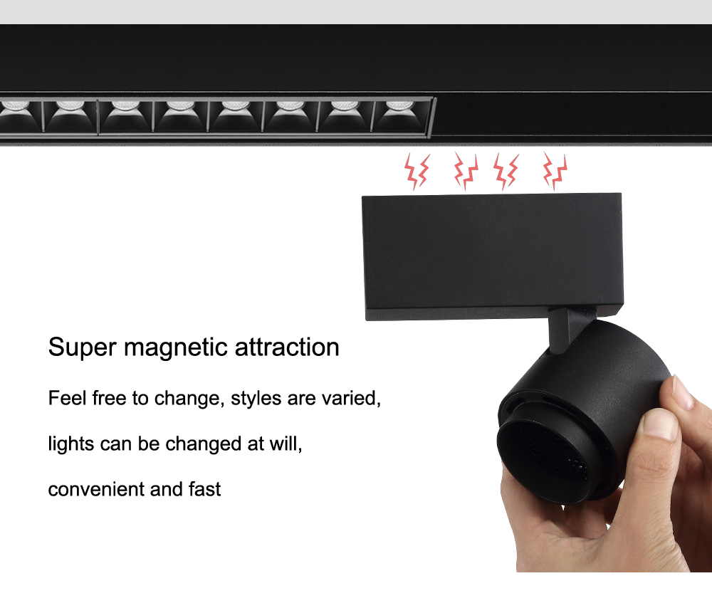 Suppliers Wholesale 5W 10W 8W Ceiling Magnet Led Track Light System Magnetic Led Track Spot Light For Living Room