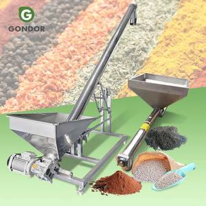 Transportador de tornillo inclinado con tubo flexible, cargador angular de tolva para fertilizantes, alimentador de polvo seco vibratorio y pellets - Product Image 1