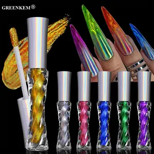 Nouvel arrivage de poudre de miroir holographique liquide 13 couleurs paillettes effet brillant poudre de miroir magique chromé pour ongles