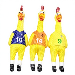Juguete de Látex con Sonido de Pollo, el Más Vendido, el Mejor Juguete Chirriante para Mascotas, Juguete para Masticar para Perros con Sonido de Fútbol, de Vinilo, Grande, 32 cm - Product Image 1