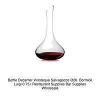Decantador Vinoteque de 0.75 L con Collar Antigoteo, Altura 35.7 cm, Diámetro 20.6 cm, Luigi Bormioli