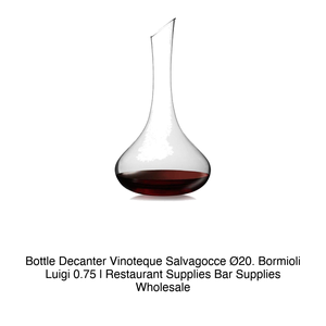 Decantador Vinoteque de 0.75 L con Collar Antigoteo, Altura 35.7 cm, Diámetro 20.6 cm, Luigi Bormioli - Product Image 2