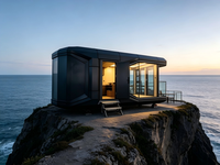 Capsule spatiale de glamping, maison préfabriquée modulaire, cabane étanche et isolée pour hôtel-resort, Airbnb, location