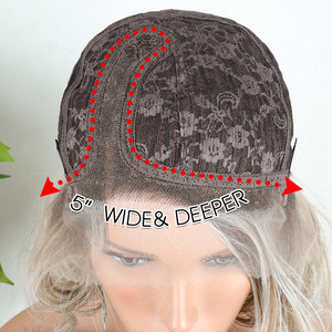 Parrucca Bob Corta Riccia Julianna con Lace Front in Fibra Sintetica Kanekalon Futura Premium di Alta Qualità e Colore con Mèches - Product Image 5