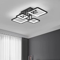 Plafonniers LED modernes et simples, rectangulaires, pour salon, lampes d'ambiance, base en laiton minimaliste, IP65, pour usage hôtelier
