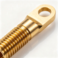 Connecteur de borne électrique en laiton et cuivre usiné sur mesure par CNC, pièces métalliques à haute conductivité