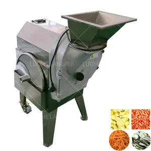 Picadora automática de verduras de acero inoxidable, máquina picadora de verduras eléctrica, rebanadoras