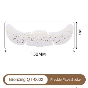 Patchs de maquillage de visage de <span class=keywords><strong>tatouage</strong></span> temporaire pour femmes taches de rousseur métalliques estampage à chaud autocollants en papier étanche argent doré pour les fêtes - Product Image 5