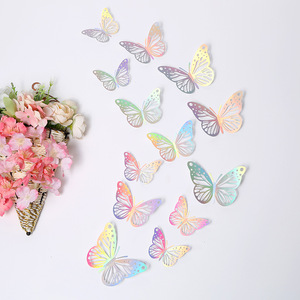 Aierflorist <span class=keywords><strong>Adesivi</strong></span> Murali 3D a Forma di Farfalla Colorata, Design Nordico <span class=keywords><strong>per</strong></span> Decorazioni Matrimoniali e Feste, <span class=keywords><strong>Farfalle</strong></span> <span class=keywords><strong>per</strong></span> Bouquet Floreali - Product Image 1