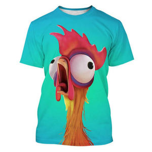 High Quality Wacky Chicken Graphics 3d Print Tshirt Fashion Crew Neck Loose Fit Basic <strong>t</strong> <strong>Shirt</strong> Summer Polyester Wholesale <strong>T</strong>-<strong>shirt</strong> - Product Image 1