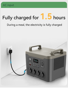 แบตเตอรี่ลิเธียม Lifepo4 ขนาด 2400W สถานีพลังงานแบบพกพา พร้อมเครื่องกำเนิดพลังงานแสงอาทิตย์ MPPT ชาร์จไฟ AC/DC/ในรถยนต์ สำหรับการตั้งแคมป์กลางแจ้งและเหตุฉุกเฉิน - Product Image 5