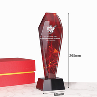 Trofeo de cristal personalizado, impresión a Color, placas de premios Pillar de cristal para recuerdos