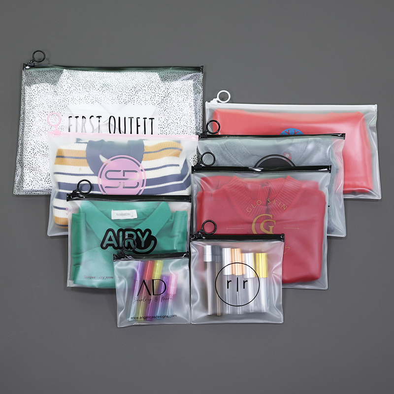 Biodegradbale, Make Up Pouch With Zippe, Travel Toilet Cosmetic Bag, Bikini Zip Lock Slider Packaging Bag