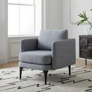 时尚轻松干净的深灰色锥形木质沙发腿家具客厅沙发口音椅子相思带可拆卸坐垫