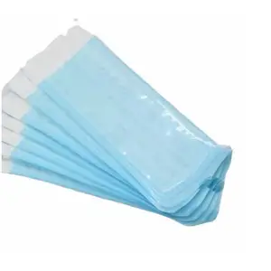 自封灭菌平袋蓝色薄膜纸自粘密封袋带指示器